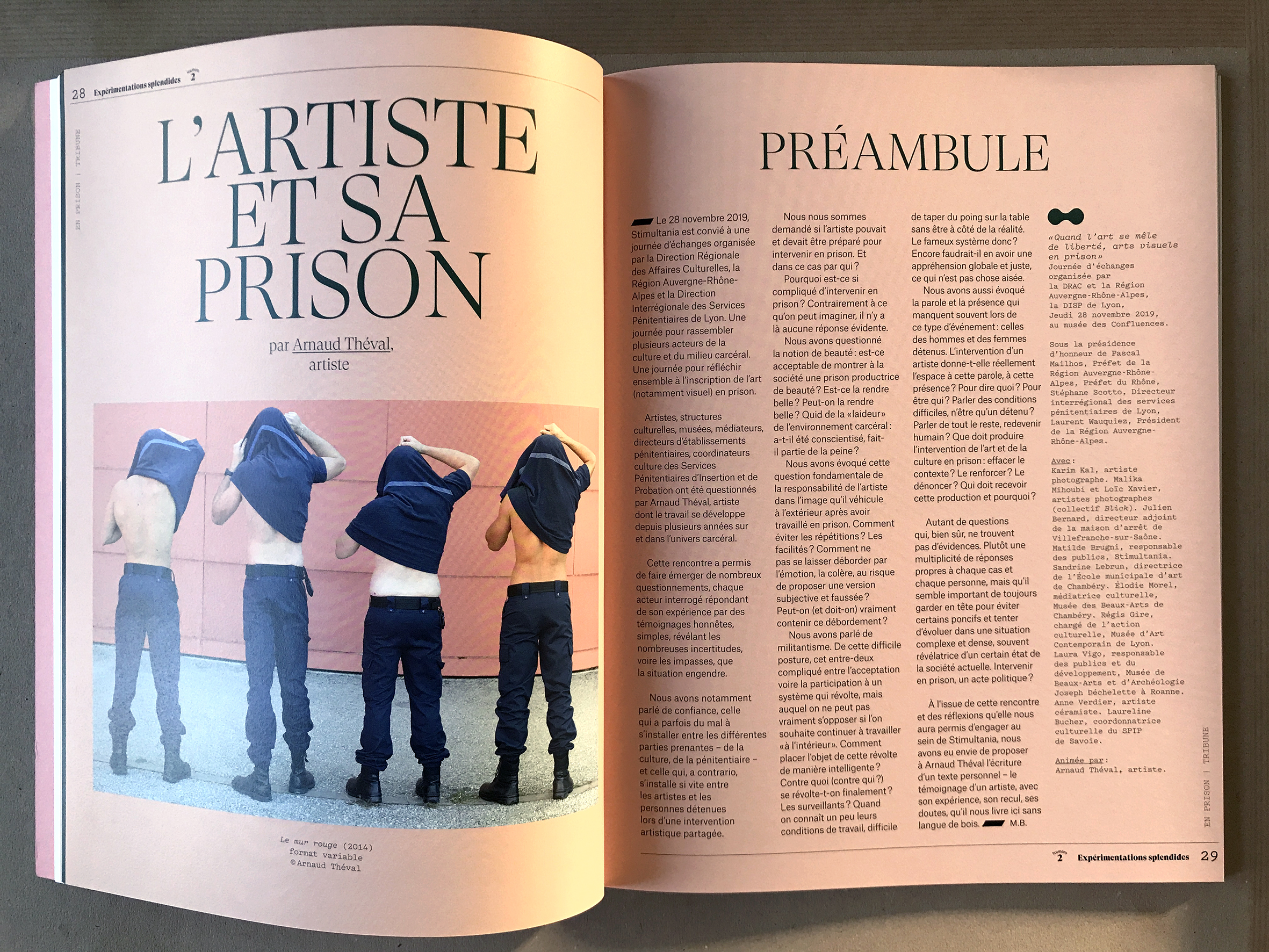 Arnaud Theval L'artiste et sa prison (2020) revue Expérimentations splendides