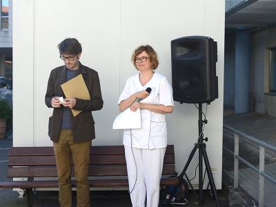 Arnaud Théval et K. Hurler calmement (2017), lectures.