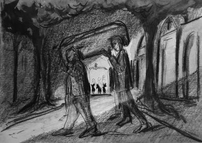 Arnaud Théval Oasis sous-terrain (2026) croquis, Nantes.