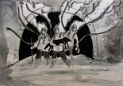 Arnaud Théval Oasis sous-terrain (2026) croquis, Nantes.