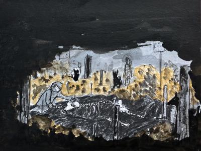 Arnaud Théval Oasis sous-terrain (2026) croquis, Nantes.