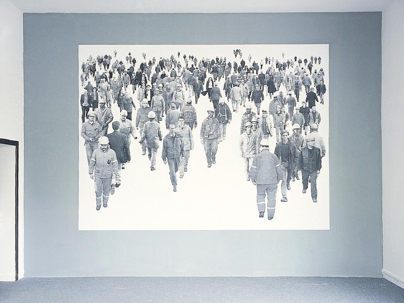 Proximités (2001), sérigraphie 300 x 400 cm. Le Grand Café, centre d'art contemporain. Saint-Nazaire.